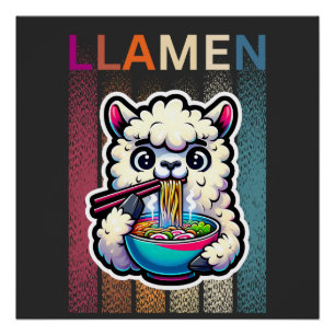 Poster T-shirt Llama drôle   Cadeaux Pour Elle   Cute Lla