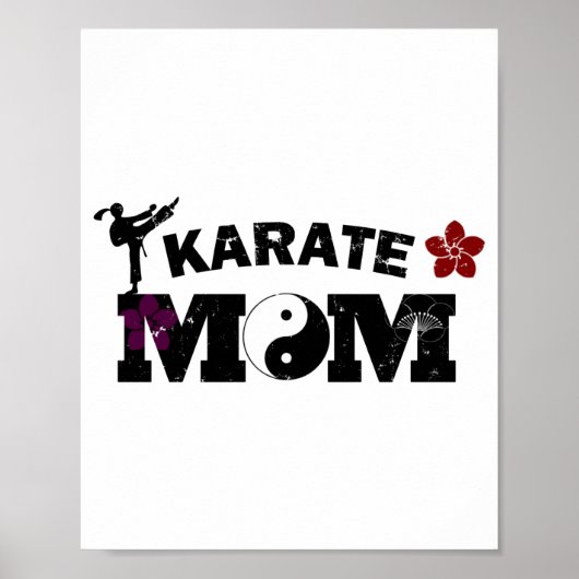 Poster T Shirt Maman Karaté (Devant)