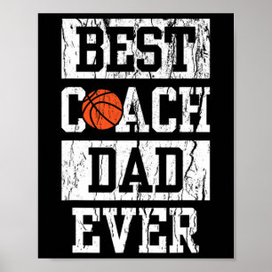 Poster T-shirt Meilleur Coach Papa Ever pour Homme Sketll