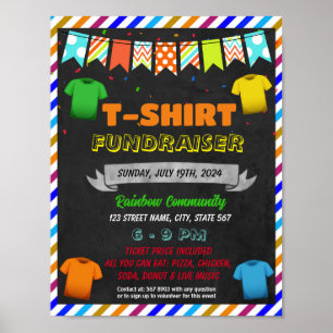 Poster T-shirt modèle de collecte de fonds