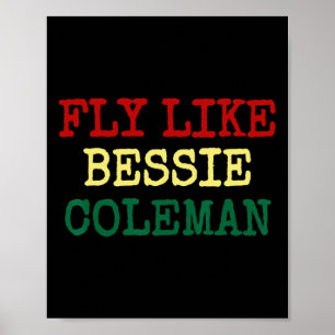 Poster T Shirt Mois de l'Histoire des Noirs Bessie Colema