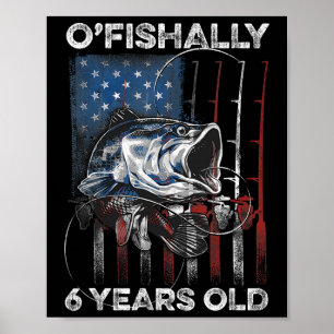 Poster T-shirt Officiellement 6 Ans 6ème Anniversaire Pêc