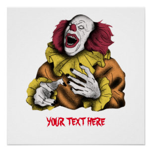 Poster T-shirt personnalisable Clown d'Halloween