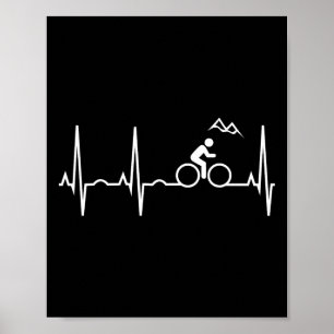 Poster T-Shirt Pouls de Vélo de Montagne - Meilleur Vélo