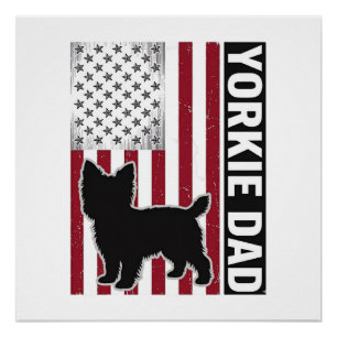 Poster T-shirt pour chien avec gravure vintage patriotiqu