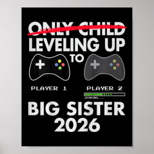 Poster T-shirt pour grande sœur 2026 - Jeu vidéo 