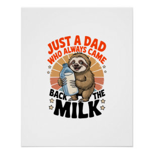 Poster t shirt pour la fête des pères avec paresseux