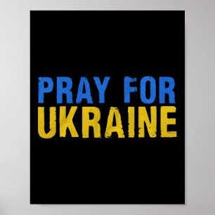 Poster T-shirt Prière pour l'Ukraine Je suis avec l'Ukrai