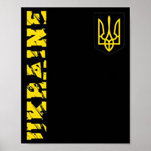 Poster T-shirt Trident ukrainien Ukraine Tryzub Cadeau de