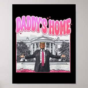 Poster T-shirt Trump Président 2025 Drôle Papa est à la m