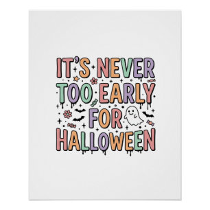 Poster T-shirt typographique Cute Vintage Halloween Too E