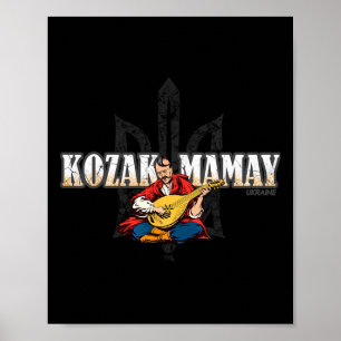 Poster T Shirt Ukrainien Kozak Mamay-Chemise Ukrainienne
