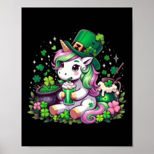 Poster T-shirts de la Saint-Patrick Licorne Irlandaise Fi