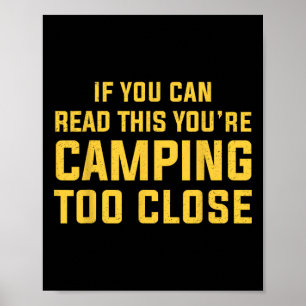 Poster T-shirts drôles de camping pour hommes avec des di