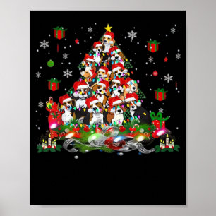 Poster T-shirts drôles de Noël Beagle Arbre de Noël Chien