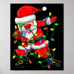 Poster T-shirts drôles de Noël pour femmes 2024 Santa Dab