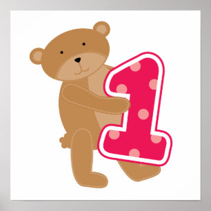 Poster T-shirts et cadeaux 1er anniversaire