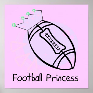 Poster T-shirts et cadeaux de la princesse de football