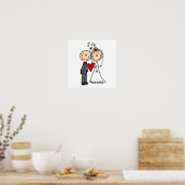 Poster T-shirts et cadeaux de mariage Couple I Do (Cuisine)