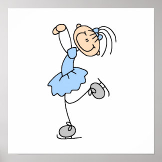 Poster T-shirts et cadeaux de patinage artistique pour fi