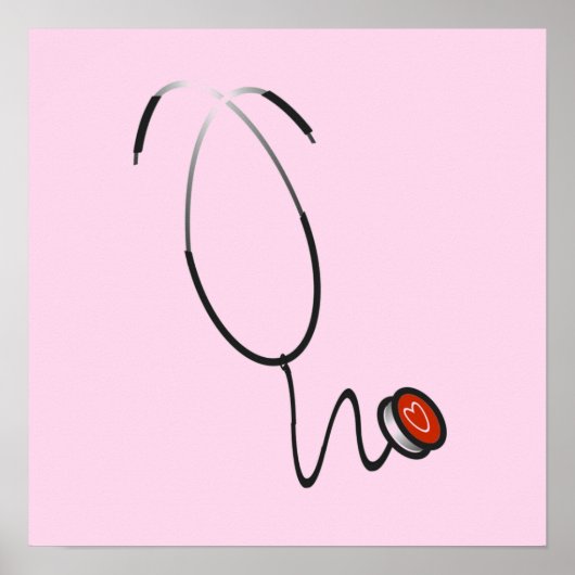 Poster T-shirts et cadeaux de stéthoscope (Devant)