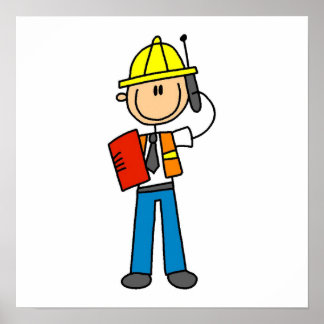 Poster T-shirts et cadeaux du chef de la construction