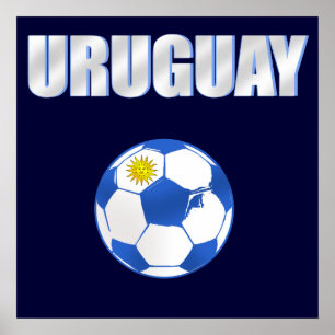 Poster T-shirts et cadeaux du football de l'Uruguay