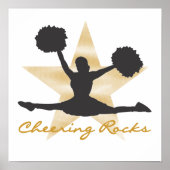 Poster T-shirts et cadeaux Gold Cheering Rocks (Devant)