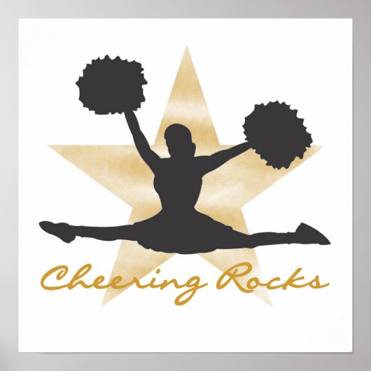 Poster T-shirts et cadeaux Gold Cheering Rocks (Devant)