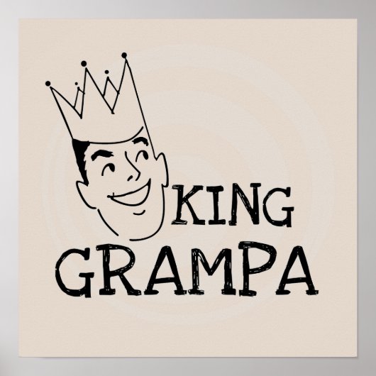 Poster T-shirts et cadeaux King Grampa (Devant)
