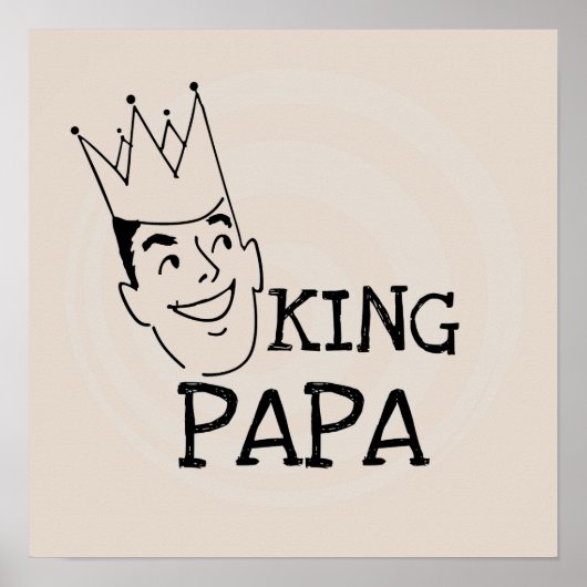Poster T-shirts et cadeaux King Papa (Devant)