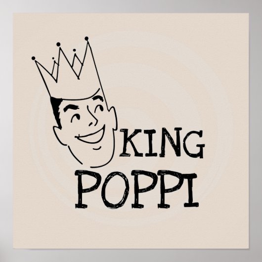 Poster T-shirts et cadeaux King Poppi (Devant)
