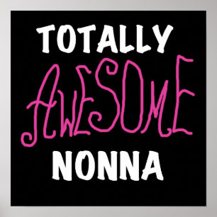 Poster T-shirts et cadeaux Nonna Pink totalement géniaux