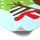 Poster T-shirts et cadeaux Owl 4th Birthday (Coin)