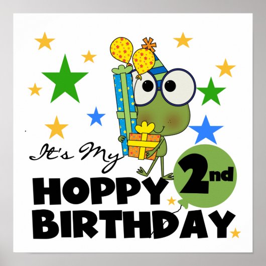 Poster T-shirts et cadeaux pour le 2e anniversaire de la (Devant)