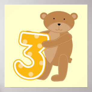 Poster T-shirts et cadeaux pour le 3e anniversaire de l'o