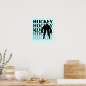 Poster T-shirts et cadeaux Silhouette de hockey (Cuisine)