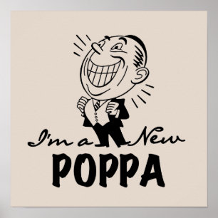 Poster T-shirts et cadeaux Smiling New Poppa