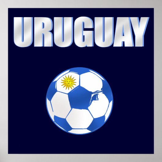 Poster T-shirts et cadeaux Uruguay Soccer (Devant)
