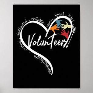 Poster T-shirts graphiques amusants pour bénévoles pour r