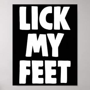 Poster T-shirts Lèche Mes Pieds Femmes Cadeaux Drôles Amo