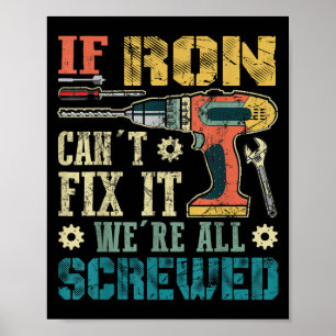 Poster T-shirts pour hommes Si Ron ne peut pas le réparer