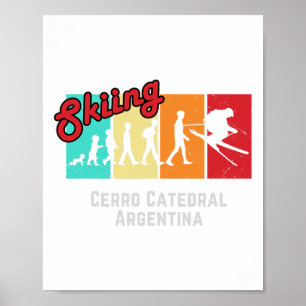 Poster T Ski Cerro Catedral Argentine Pour Hommes Et Femm