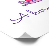 Poster T Therese nom initial du doodle art signifiant (Coin)