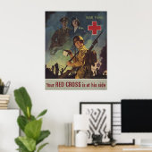 Poster Ta Croix Rouge Est De Son Côté (Bureau à domicile)