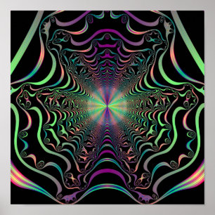 Poster Tabac Abstrait Pastel Fractal Web