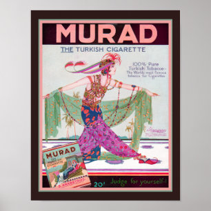 Poster Tabac turc de Murad 1919