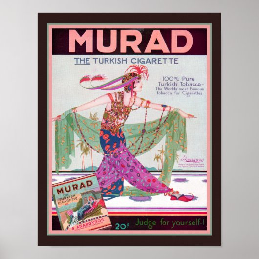 Poster Tabac turc de Murad 1919 (Devant)