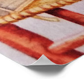 Poster Tabby Artiste Brown Peinture Chat Aquarelle 16x20 (Coin)