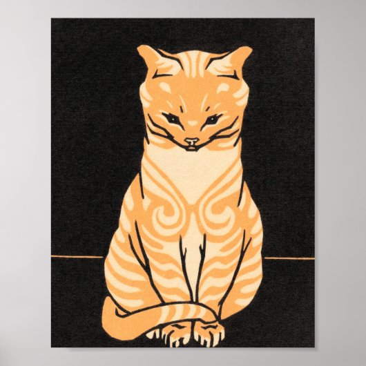 Poster Tabby Cat - Julie De Graag (Devant)